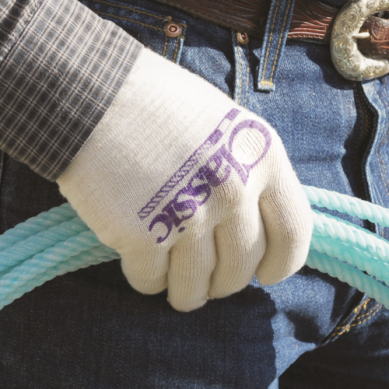 1- GLOVE - Cotton Deluxe Roping Gloves  - SMALL