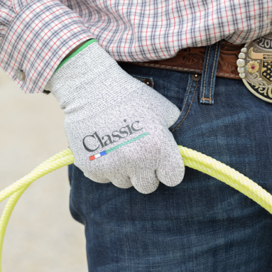 HIGH PERFORMANCE ROPING GLOVES - WHITE XL- 6PK