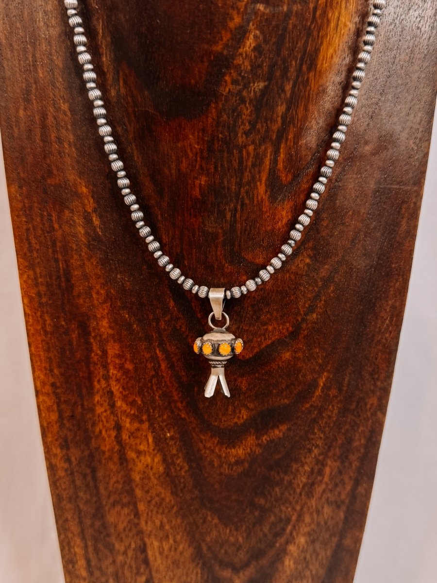 Vidor Orange Spiny Blossom Pendant