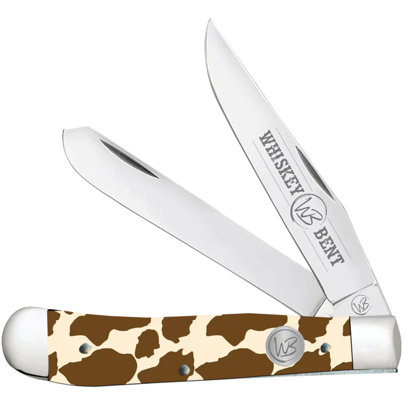 WHISKEY BENT - BROWN HIDE TRAPPER KNIFE WB11-02