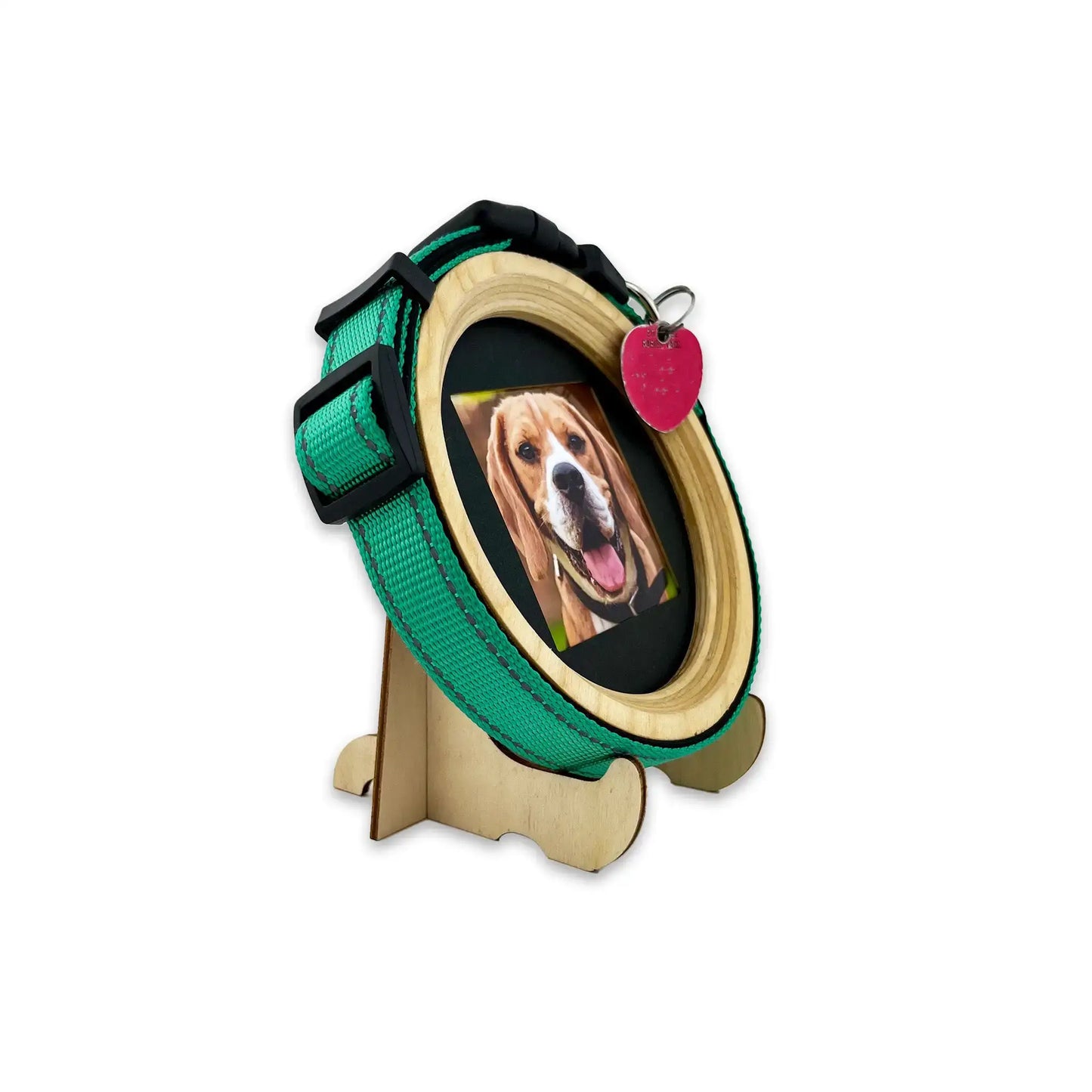 Medium Dog Collar Frame and Stand Bundle | " The Beagle" Wood