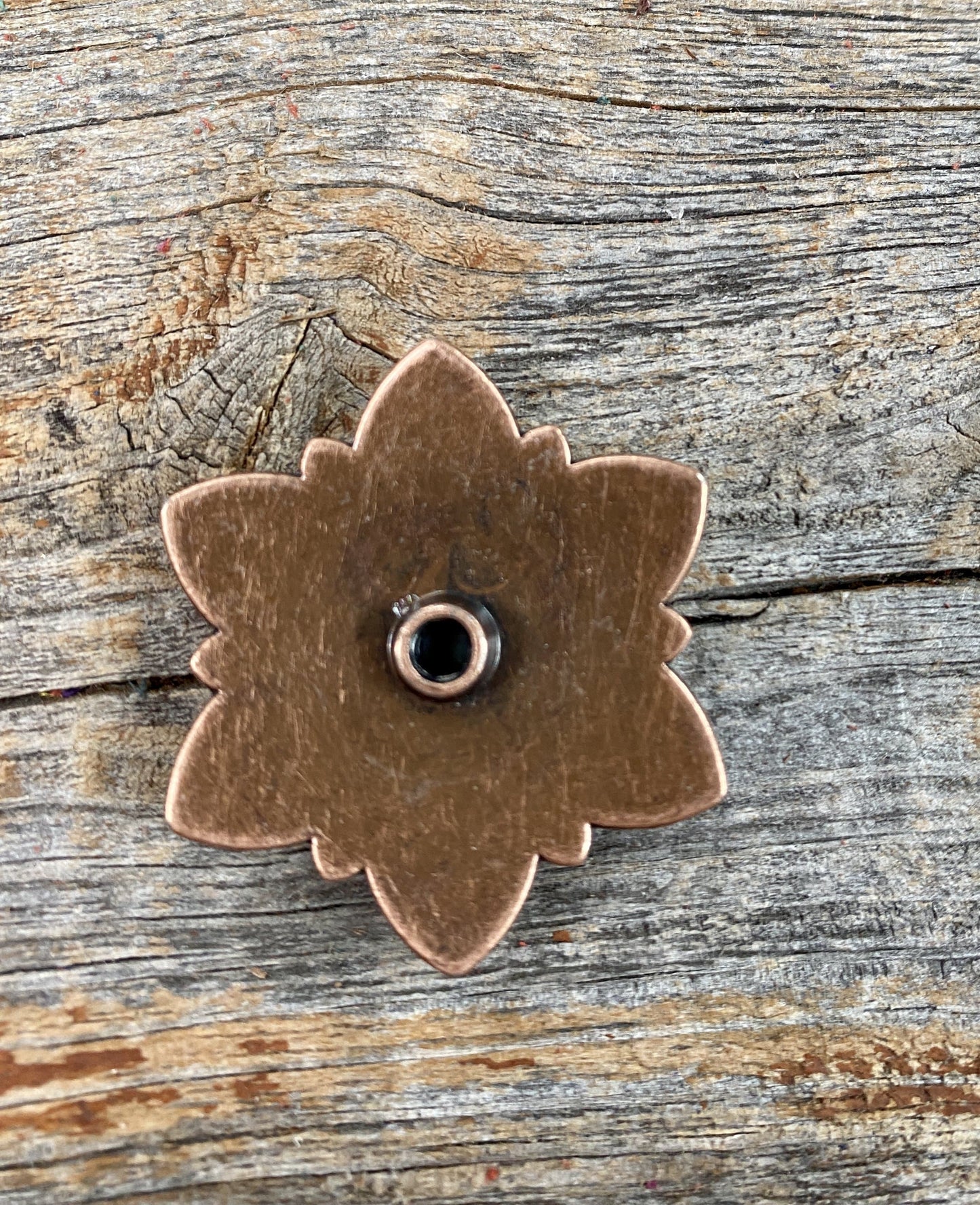 Copper Turquoise Flower 1" W207S