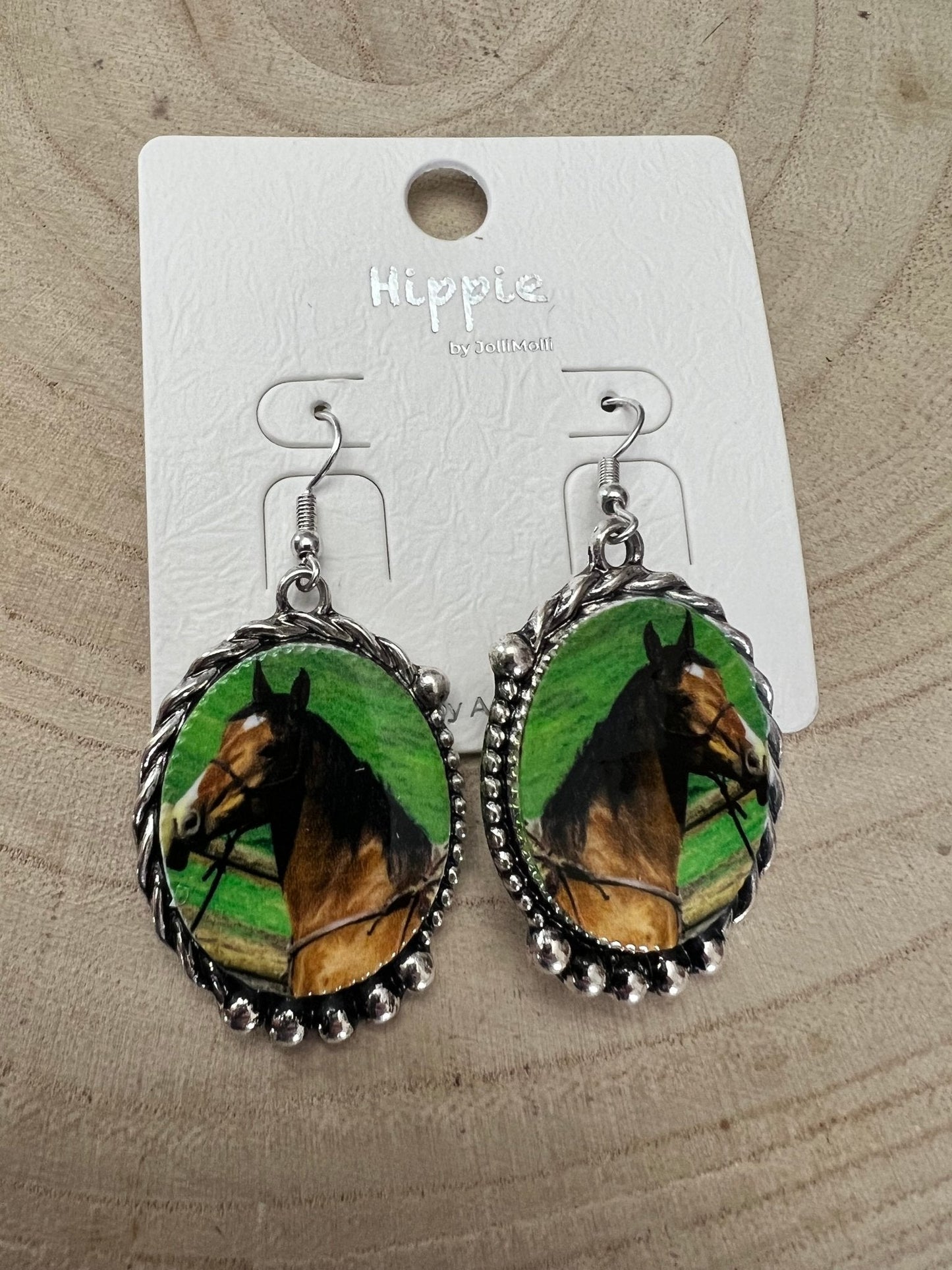 Western Framed Horse Fashion Earrings