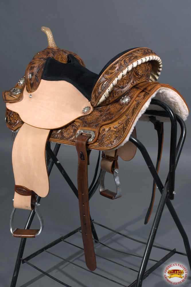 Western Horse Saddle American Leather Flex Trail Barrel Hilason