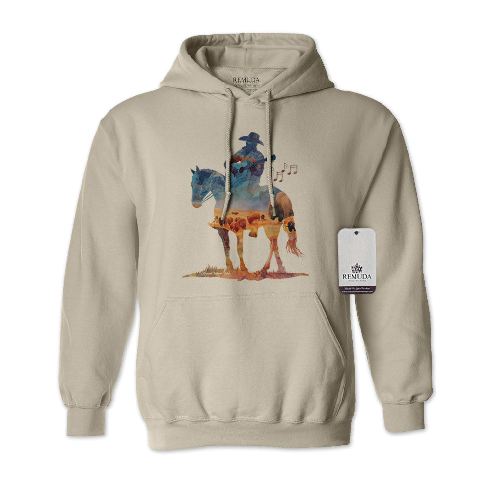 Where The Buffalo Roam - Adult Unisex Western Watercolor Hoodie