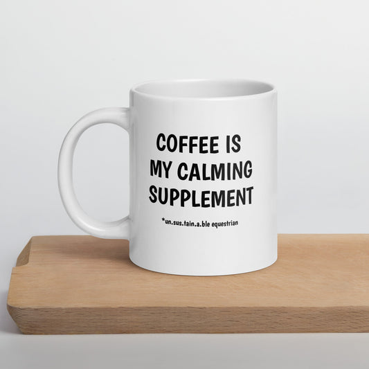 Jumbo White Glossy Mug, 20 oz. - Coffee/Supplement