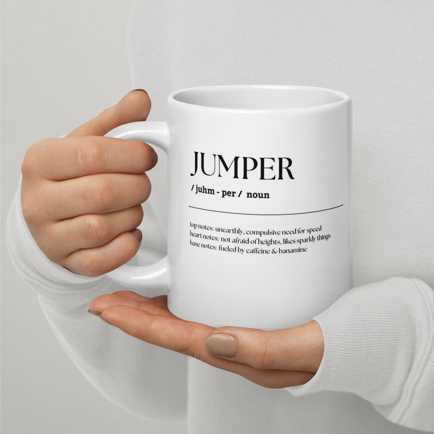 Jumbo White Glossy Mug - 20 oz. - Jumper