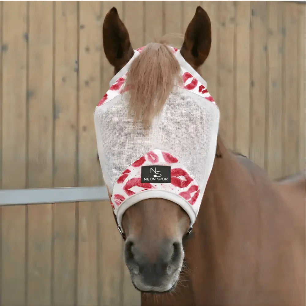 Smooch Horse Fly Mask  -White