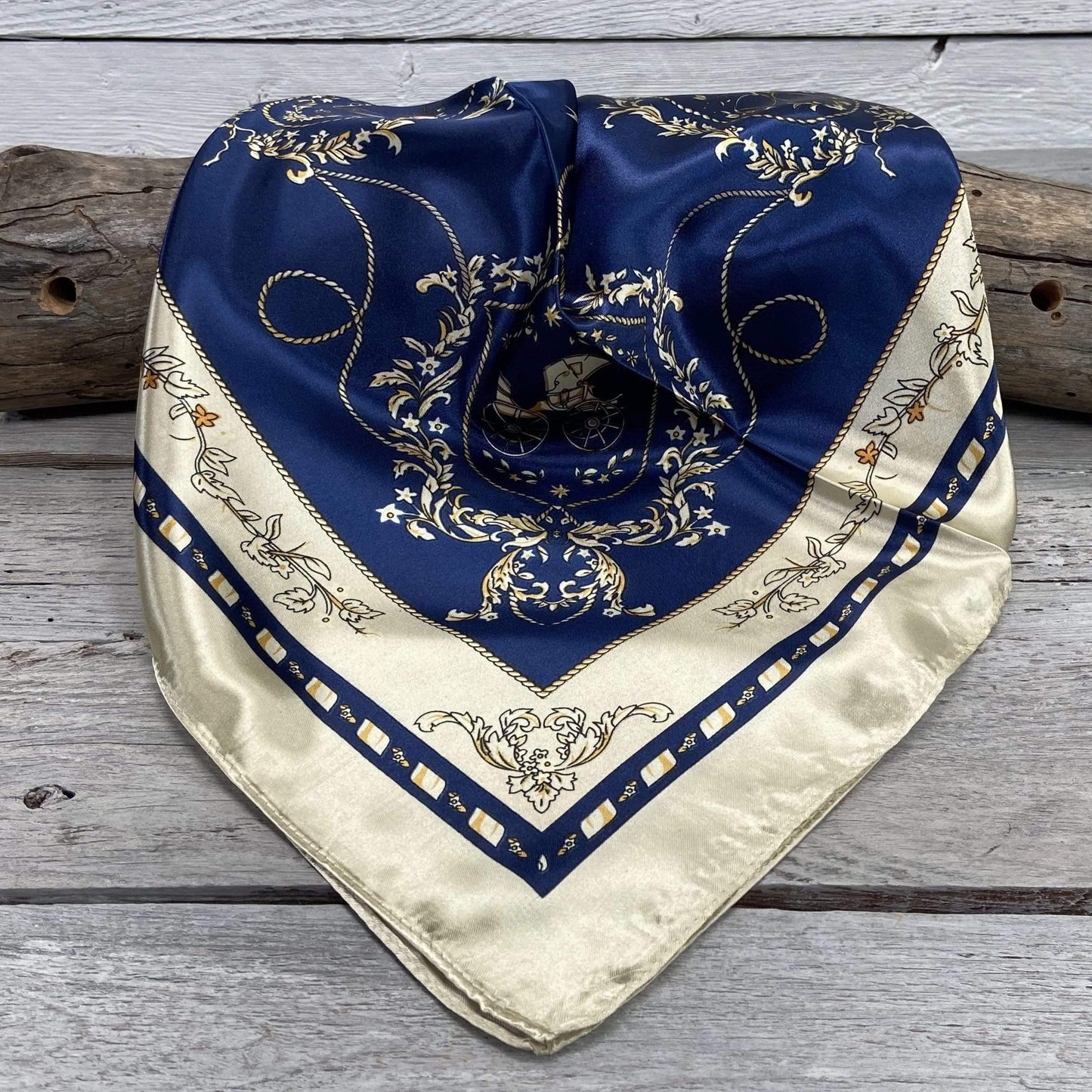 35X35" Blue Carriage Wild Rag / Scarf WR328