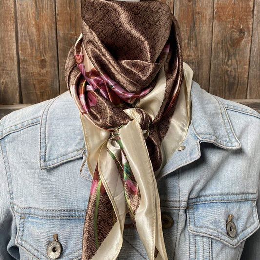 35X35" Cherry Blossom Wild Rag / Scarf WR406