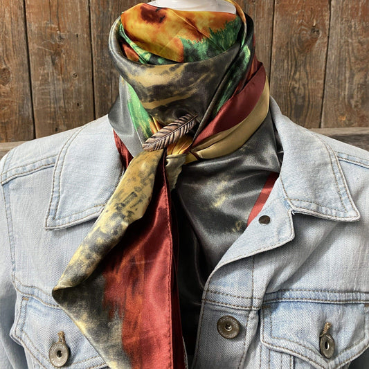 35X35" Painted Sunflower Wild Rag /Scarf -W169 Slide WRC210A