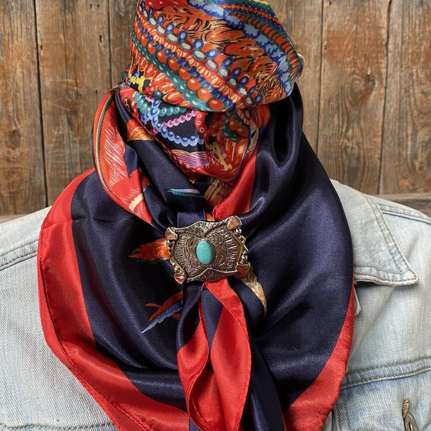 35X35" Feathers Wild Rag / Scarf - Slide W115L WRC642C