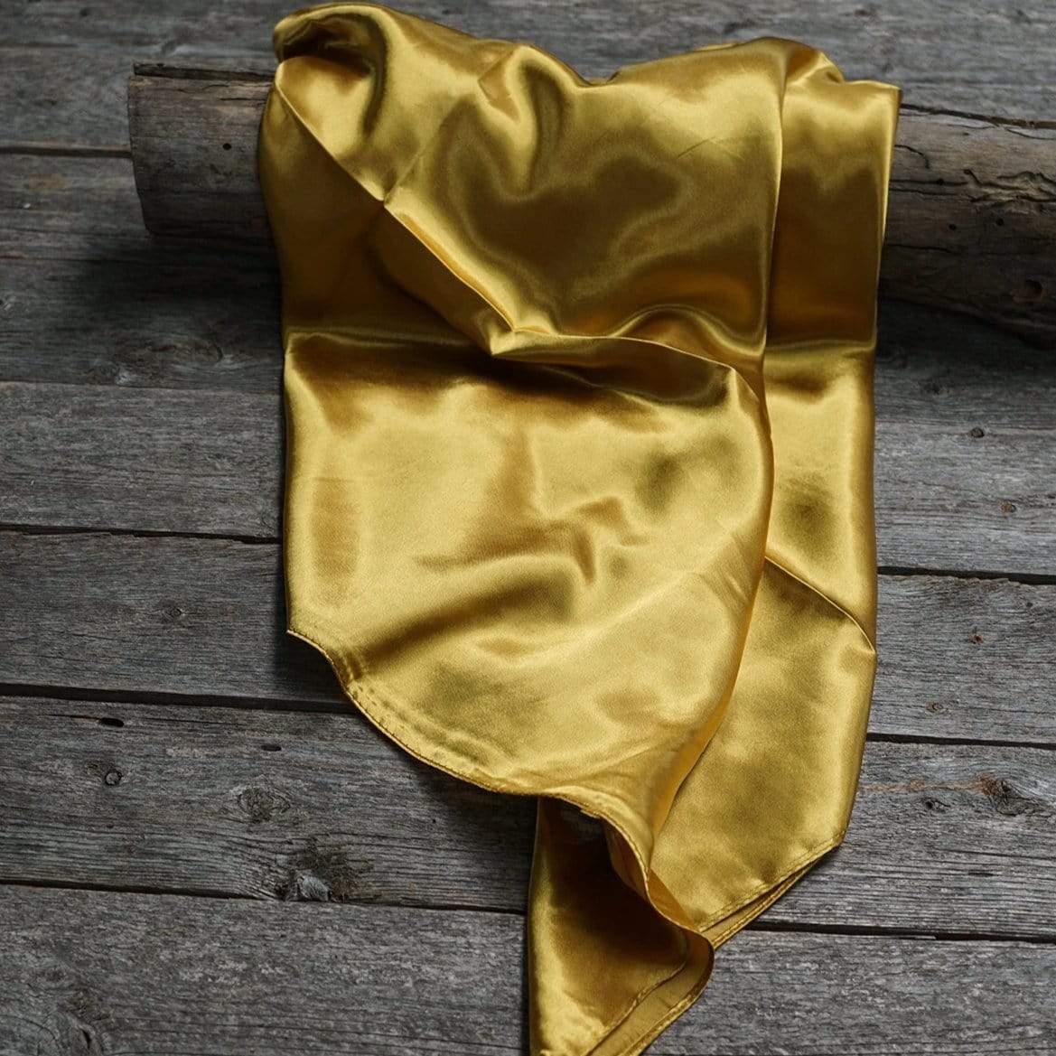 35X35"  Solid Mustard Yellow  Wild Rag / Scarf WRS19