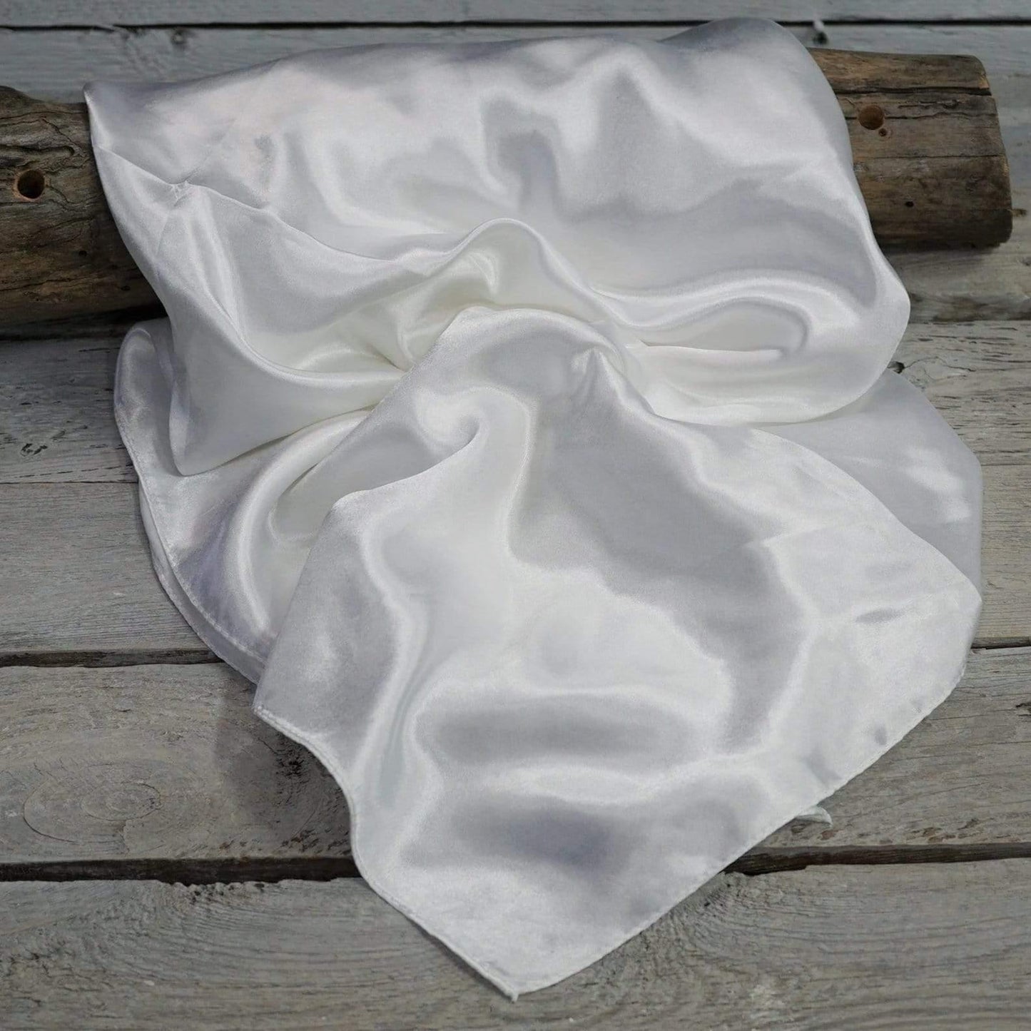 35X35"  Solid White  Wild Rag / Scarf WRS3
