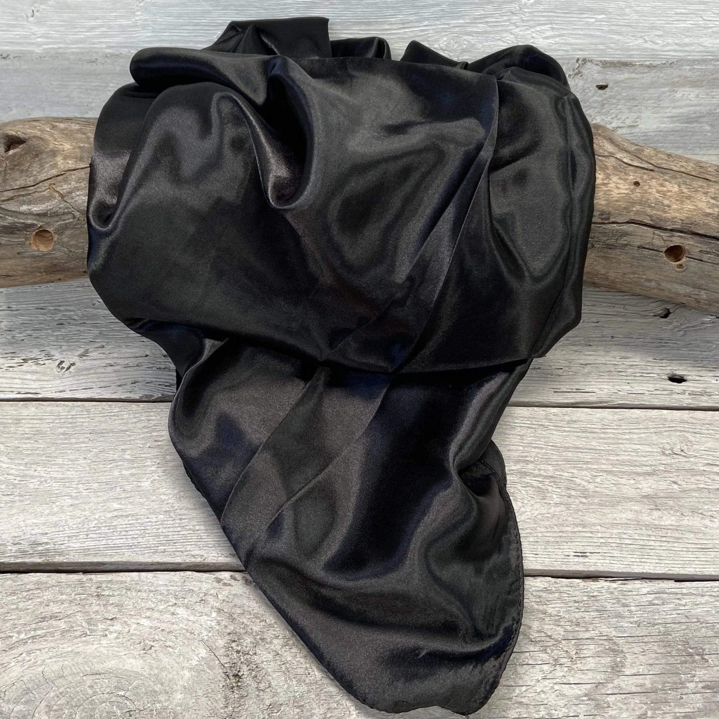 35X35"  Solid Black  Wild Rag / Scarf WRS4