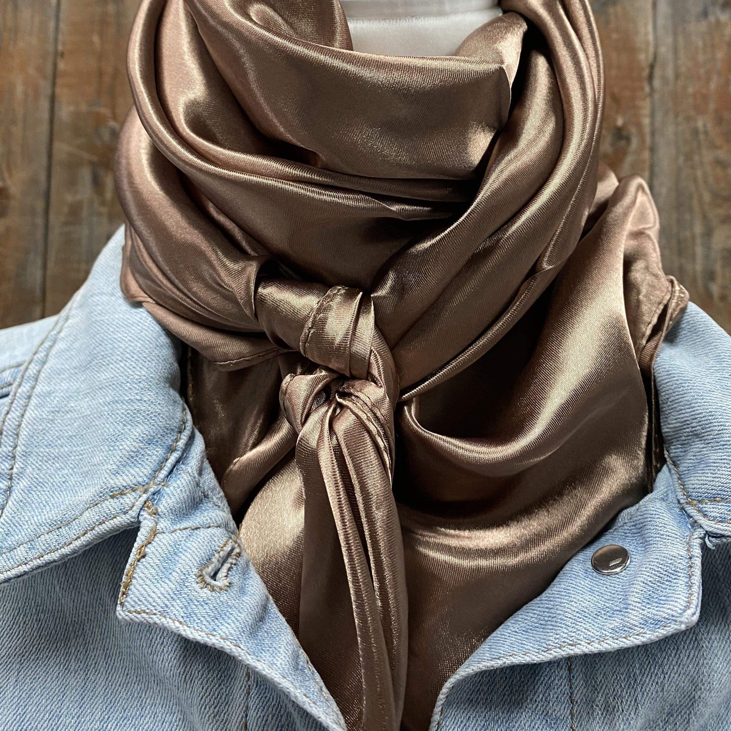 35X35"  Solid Tan  Wild Rag / Scarf WRS7