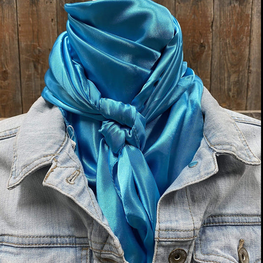 35X35"  Solid Aqua  Wild Rag / Scarf WRS8