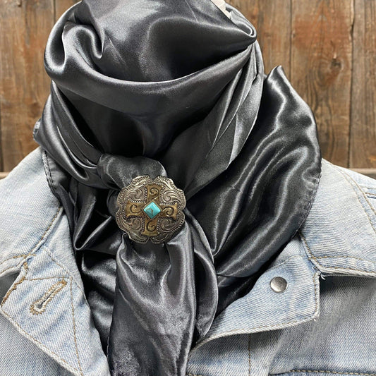 35X35" Solid Silver/Grey Wild Rag / Scarf -W189L Slide WRSC15B