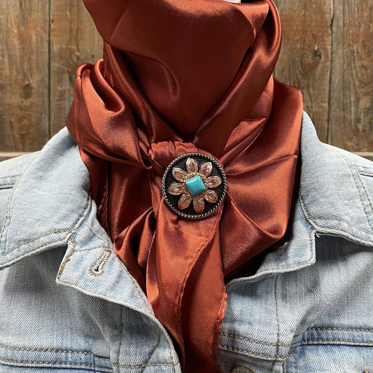 35X35" Solid Rust Wild Rag / Scarf - W188L Slide WRSC16B