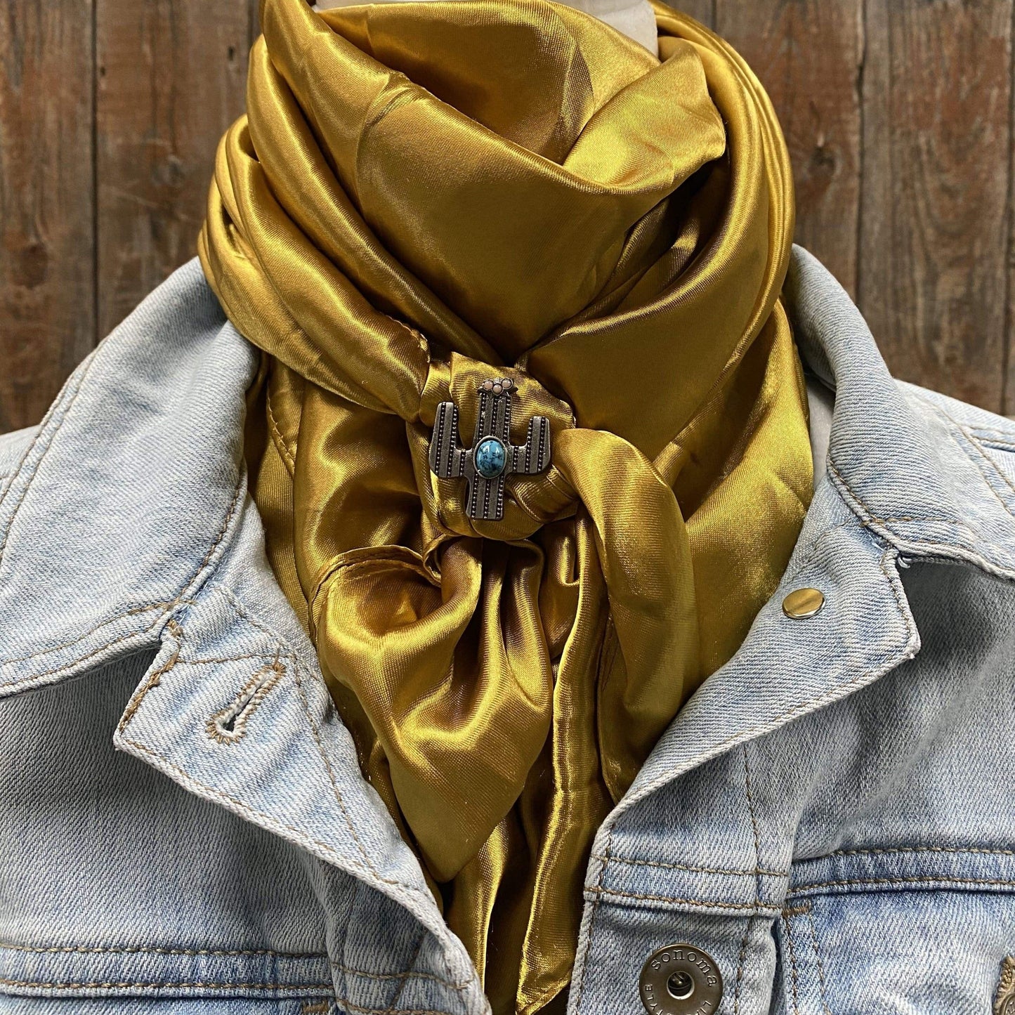 35X35" Solid Mustard Yellow Wild Rag / Scarf - W178L Slide WRSC19B