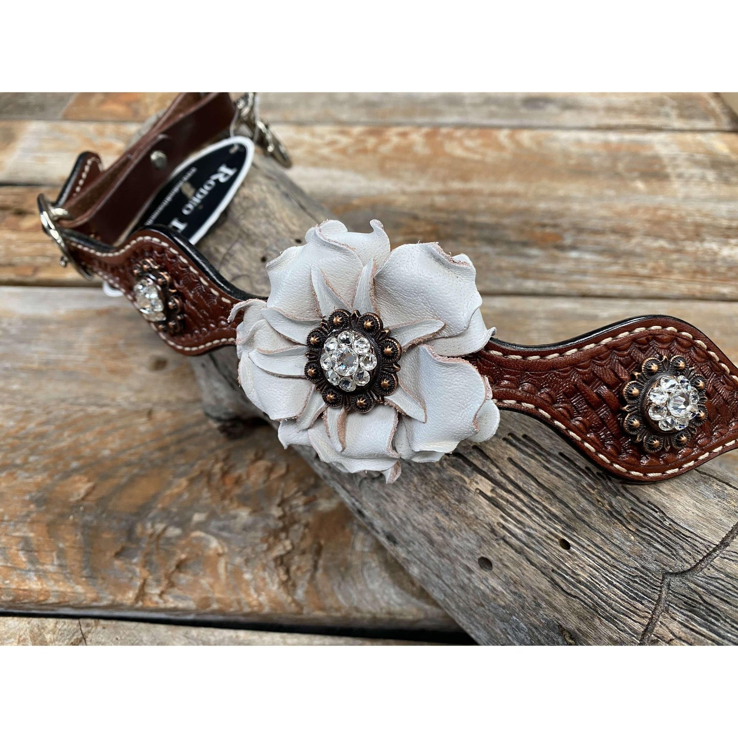 Medium Oil Basketweave Wither Strap #WS102