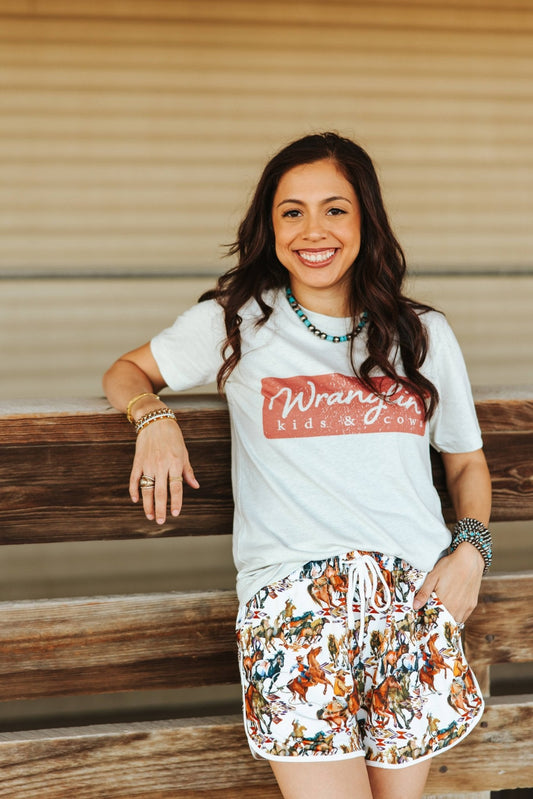Wranglin Kids & Cows Graphic Tee