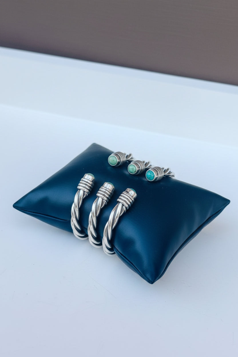 Wylie Turquoise Cable Cuff Bracelet