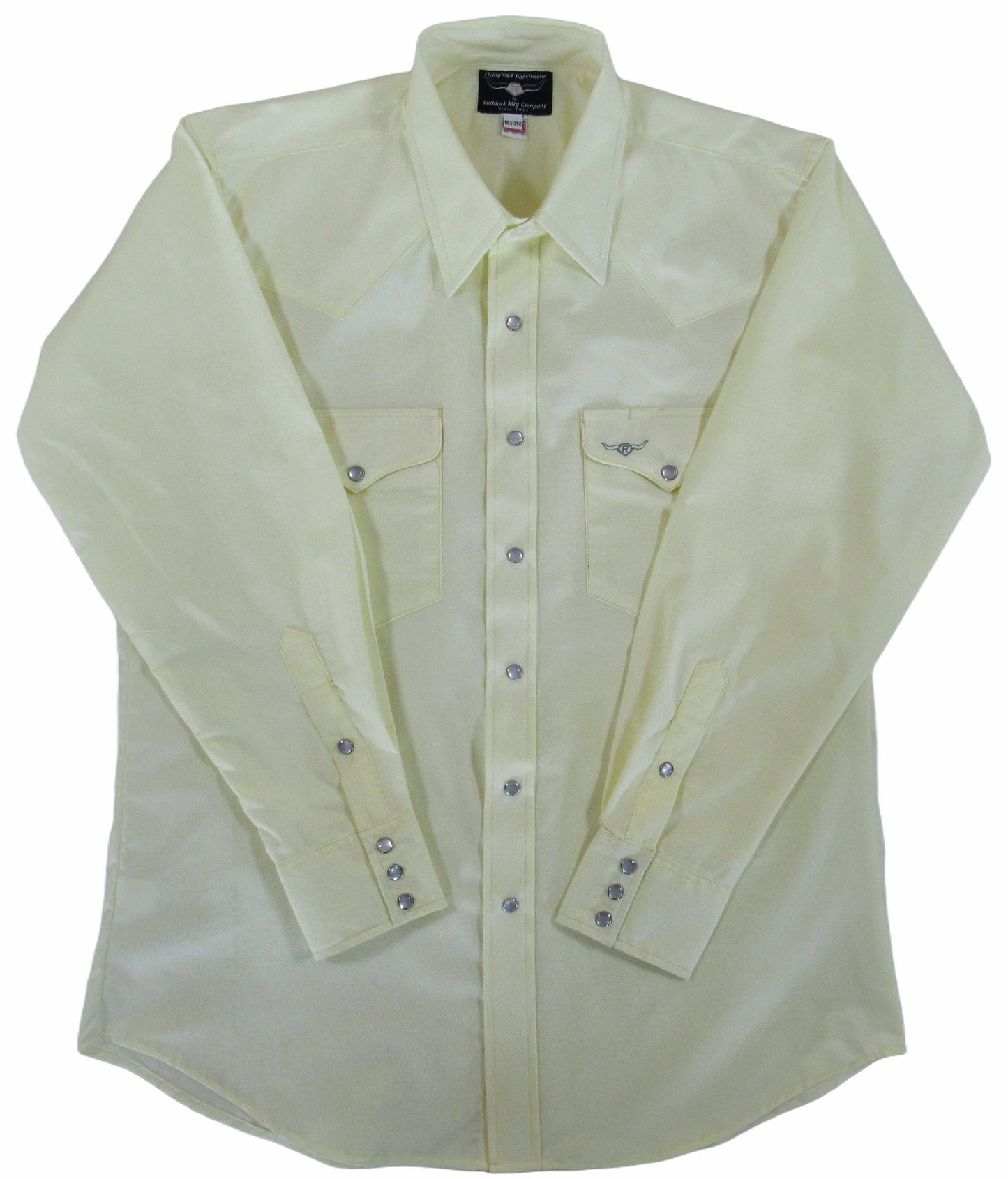 Flying R Ranchwear - Western Classic - Pale Yellow - Long Sleeve - Snaps - Classic Fit