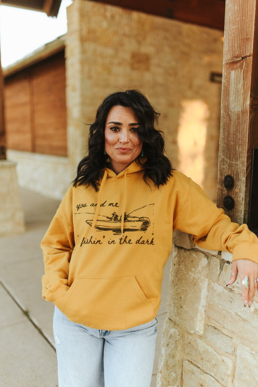 You And Me Go Fishing In The Dark Graphic Hoodie