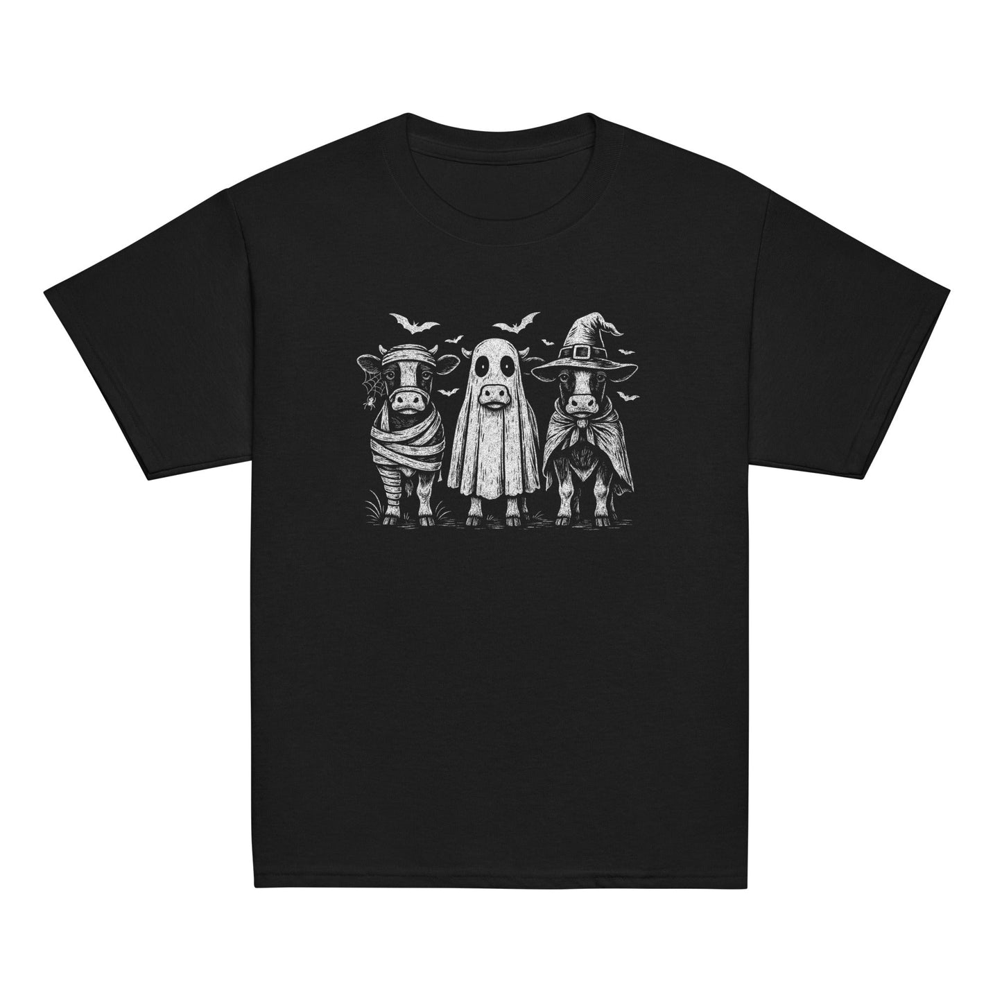Halloween Boo Moo Kids Cotton T-Shirt