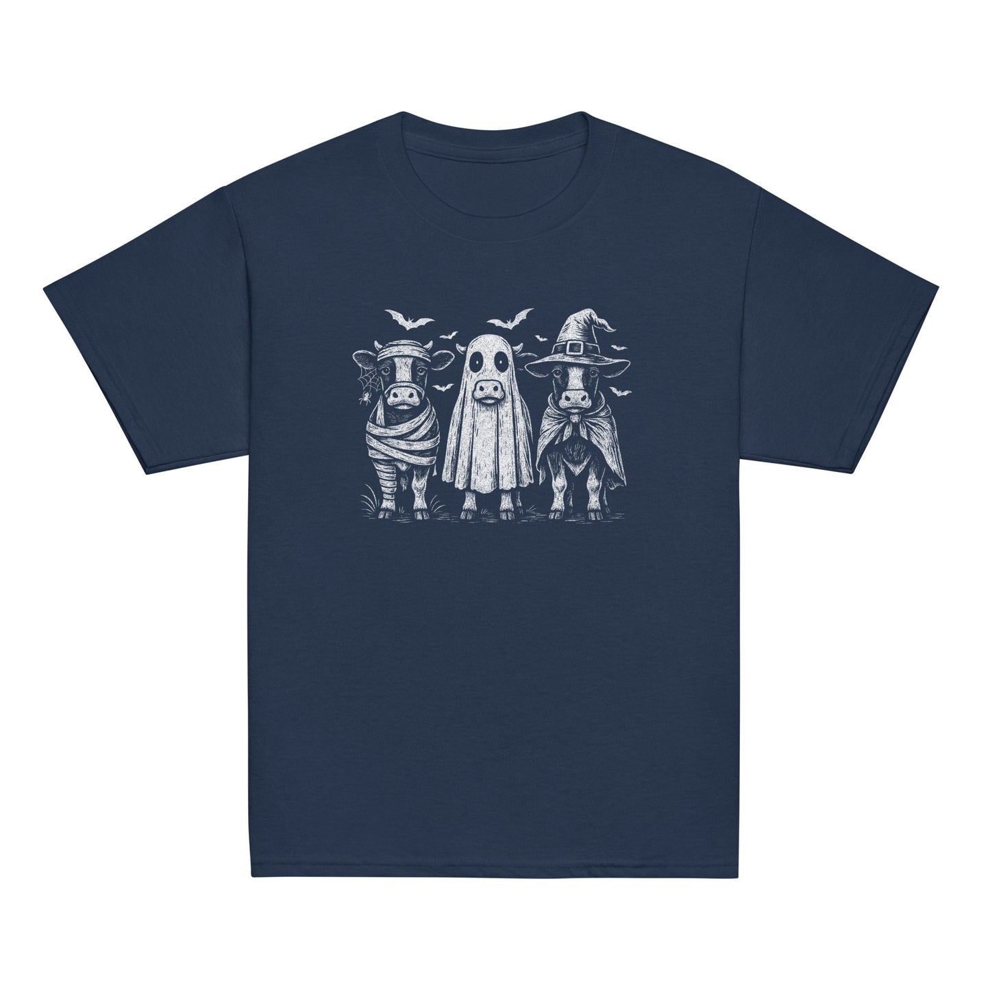 Halloween Boo Moo Kids Cotton T-Shirt