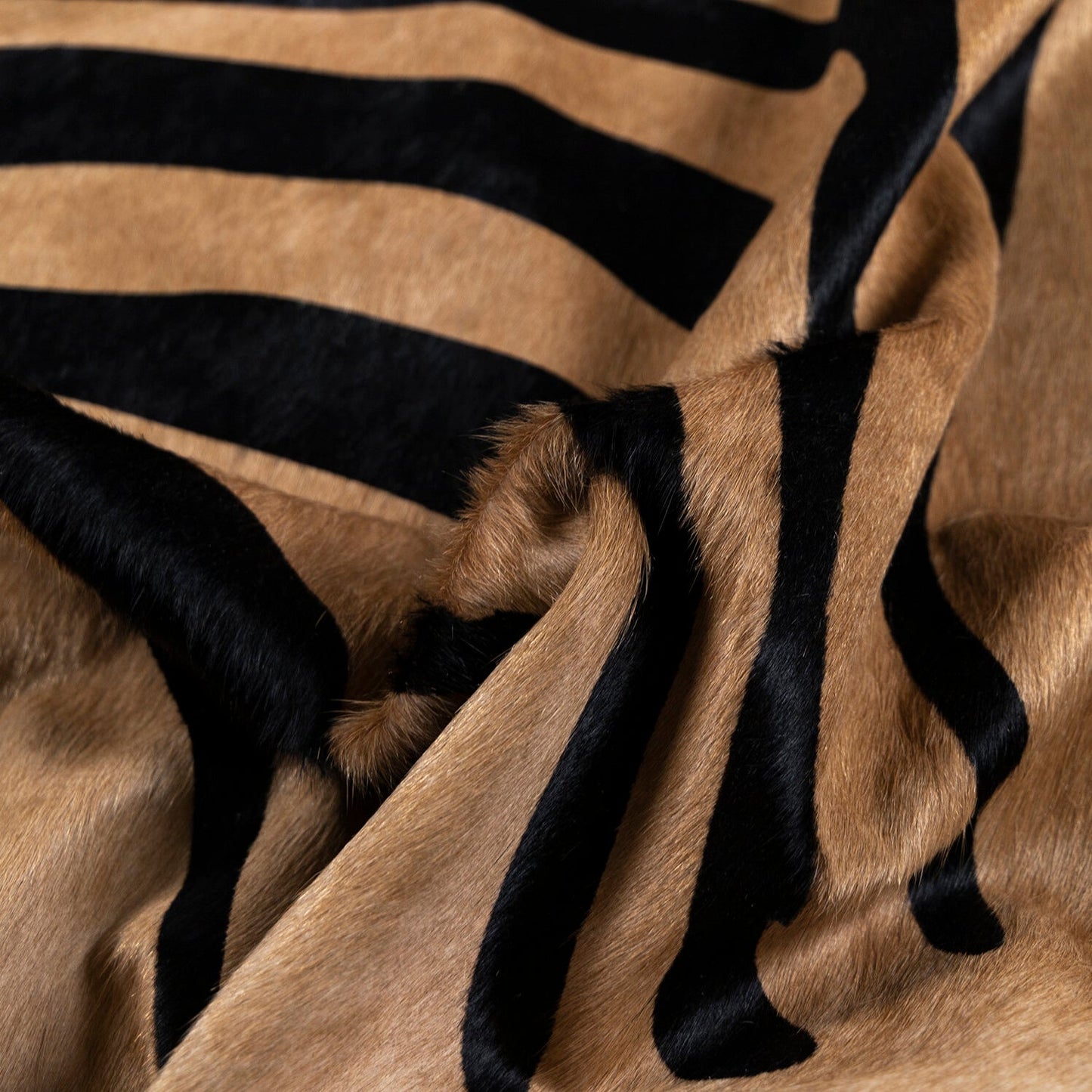 Caramel Zebra Cowhide Rug