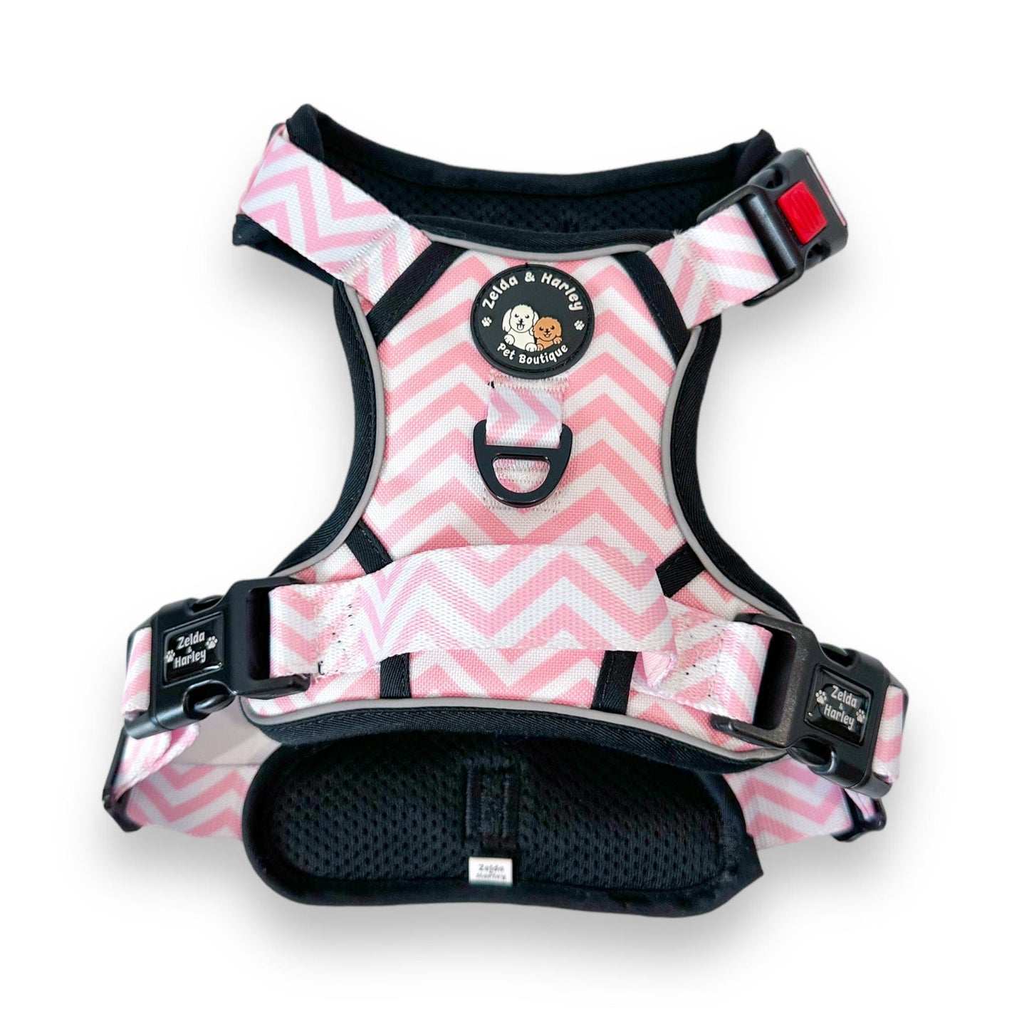 Zig Zag Wag Pastel Pink - Adventure No Pull Harness