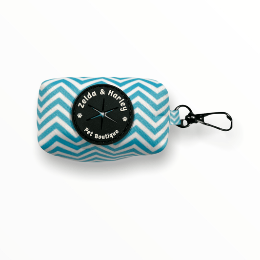 Zig Zag Wag Waste Bag Holder - Pastel Blue