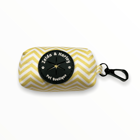 Zig Zag Wag Waste Bag Holder - Pastel Yellow